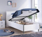 náhled Študentská posteľ s úložným priestorom L WHITE (100x200 cm)