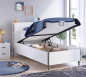 náhled Študentská posteľ s úložným priestorom L WHITE (100x200 cm)