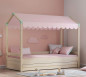 náhled Detská posteľ- domček 2 MONTES NATURAL ružová strecha
