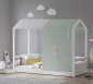 náhled Detská posteľ- domček 2 MONTES WHITE (drevená+látková strecha) zelená