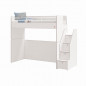 náhled Študentská vyvýšená posteľ STUDIO MONTES WHITE - schody (90x200 cm)