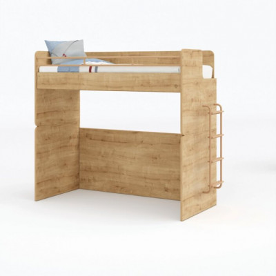 Študentská vyvýšená posteľ STUDIO MOCHA - rebrík (90x200 cm)