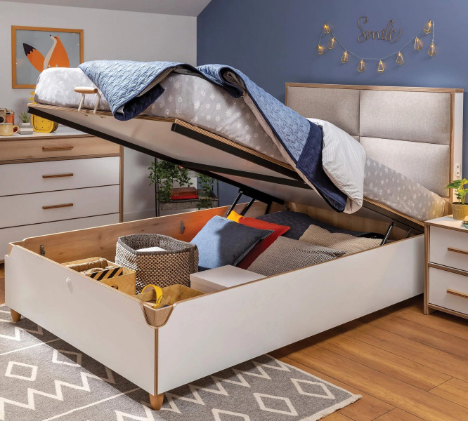 detail Študentská posteľ s úložným priestorom MODERA XL (120x200 cm)