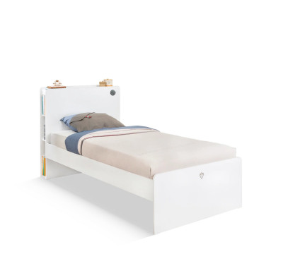 Študentská posteľ L WHITE (100x200 cm)