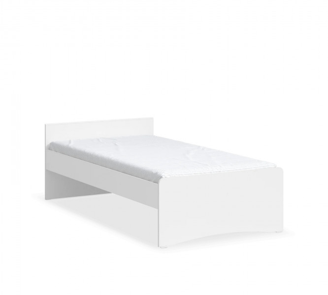 detail Študentská posteľ L WHITE (100x200 cm)