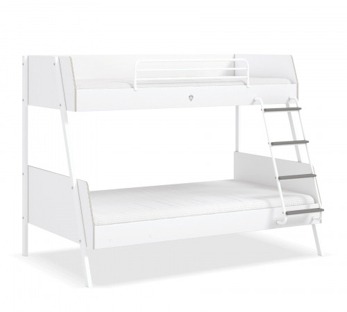 Študentská poschodová posteľ WHITE (90x200-120x200 cm)