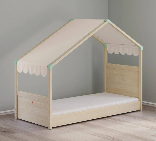 detail Detská posteľ- domček 1 MONTES NATURAL krémová strecha