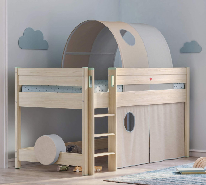 detail Detská posteľ- vyvýšená MONTES NATURAL krémová