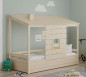 náhľad Detská posteľ - Domček 3 MONTES NATURAL (90x200 cm)
