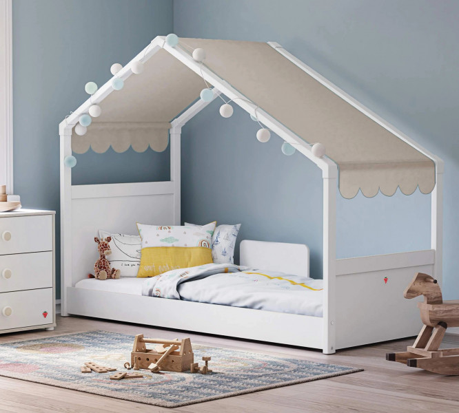 detail Detská posteľ- domček 1 MONTES WHITE krémová