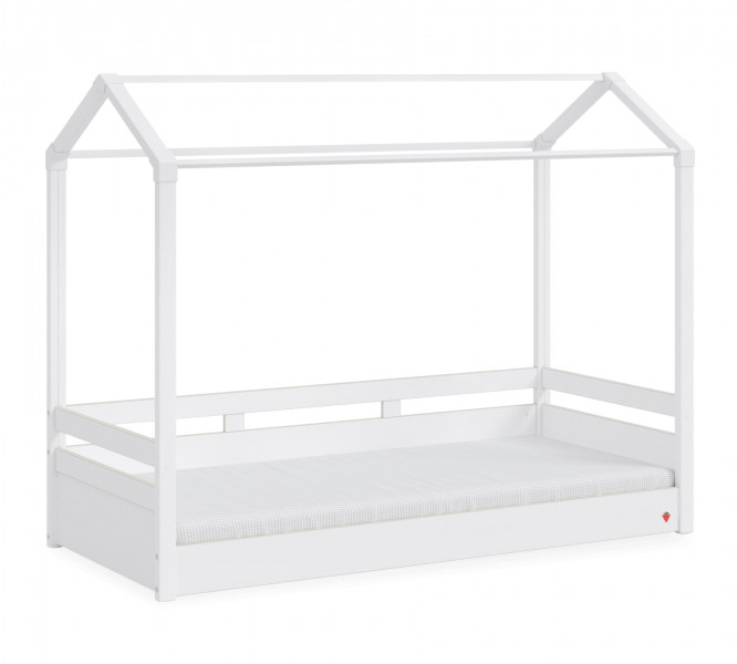 detail Detská posteľ - Domček 2 MONTES WHITE (90x200 cm)