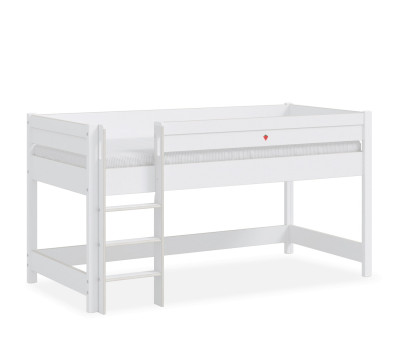 Detská posteľ - vyvýšená MONTES WHITE (90x200 cm)