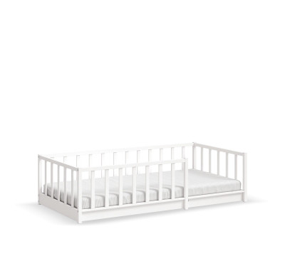 Detská posteľ bez strechy MONTES WHITE (90x190 cm)