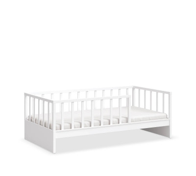 Detská posteľ bez strechy ALFA MONTES WHITE (100x200 cm)