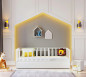 náhľad Detská posteľ bez strechy ALFA MONTES WHITE (100x200 cm)