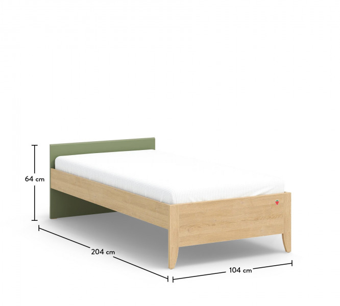 detail Študentská posteľ L LOOF (100x200 cm)