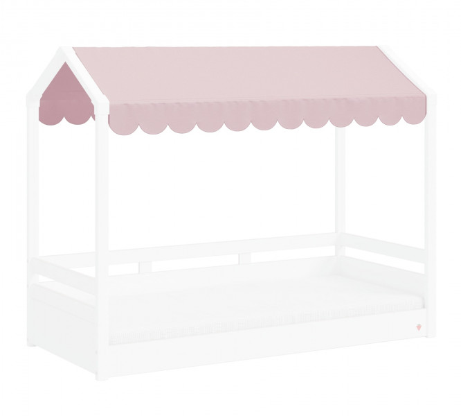 detail Látková strecha k posteli - Domček 2 Montes (ružová)