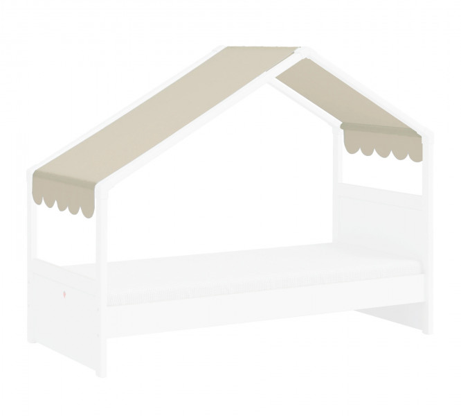 detail Látková strecha k posteli - Domček 1 Montes (krémová)